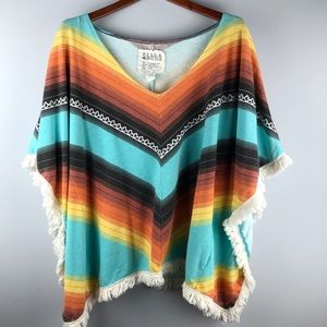 Billabong Aztec Tribal Boho Poncho
